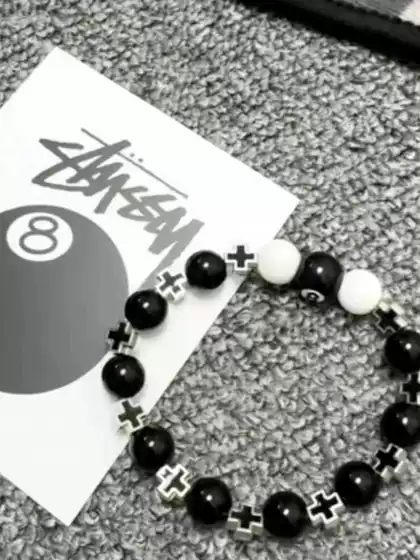 Soul Collision Billiards Bracelet Black Eight Couple Enamel Bracelet Original Black 8 Bracelet
