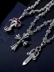 Soulcollision Electroplated Large Sword Pendant Cross Pendant Vintage Trendy Accessory