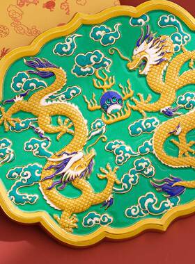 宝非纪礼遗冰箱贴双龙戏珠磁LCY吸AR国金属礼物博物馆文创品旅游