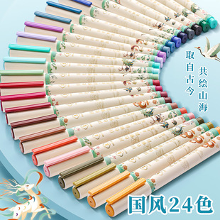 新国色柔绘笔秀丽彩色练字书法笔笔笔极勾线细软头小楷描线签字笔