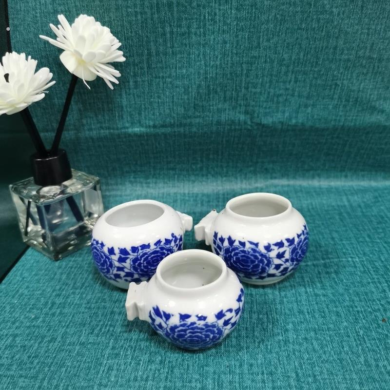 百灵画眉八哥鹩哥食碗鸟食杯食罐水罐鸟笼配件陶瓷鸟用喝水杯食杯