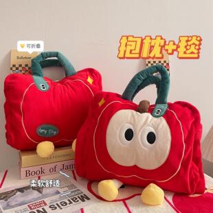 午睡毯抱枕二合一办公室午休空调毯子耶诞礼物珊瑚绒毛毯沙发盖毯