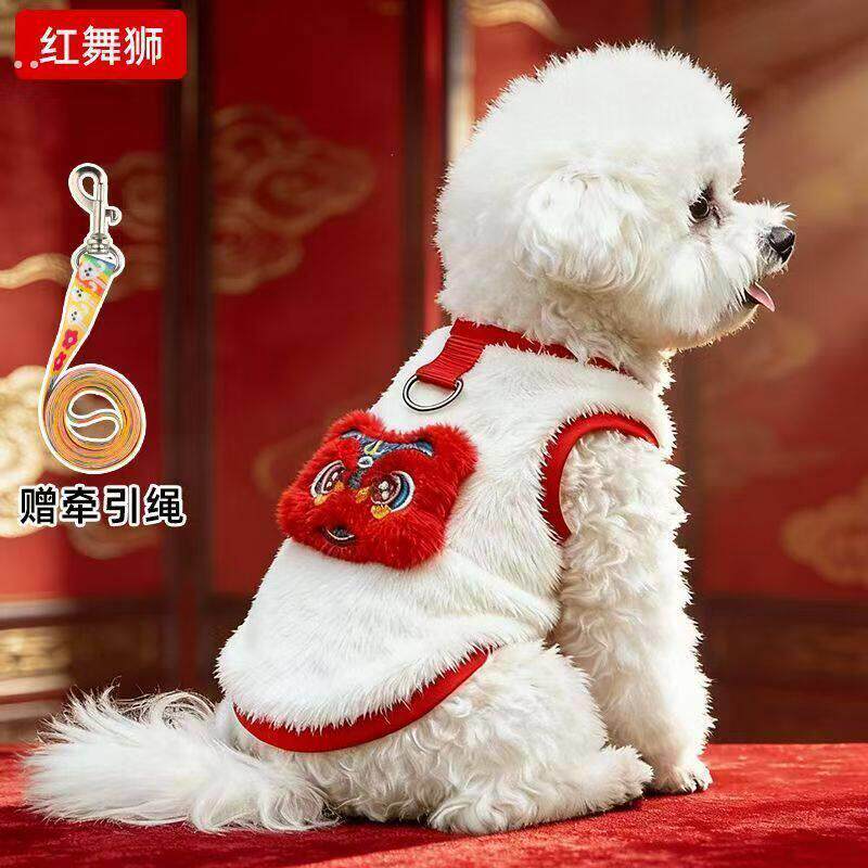 小狗新年衣服狗狗衣服宠物秋冬装新年款小型幼犬猫泰迪博美美