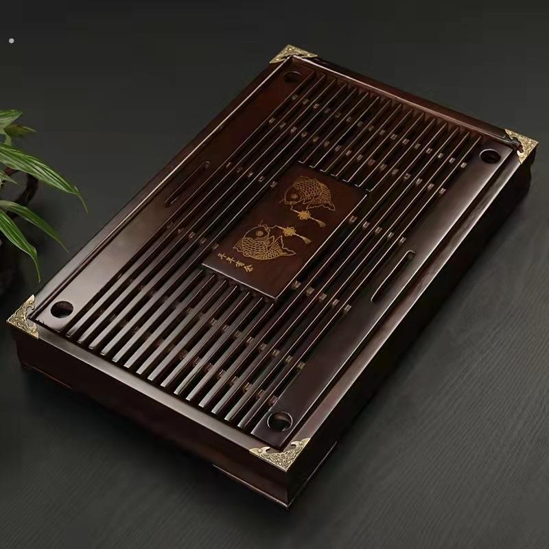 实木茶盘家用功夫茶具茶台茶海茶托简约储水托盘迷你小号茶座