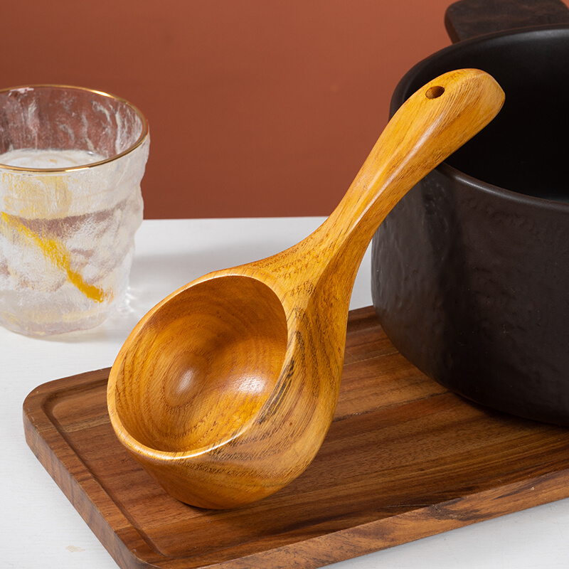 木柄大汤勺舀米勺干饭人专用勺子螺蛳粉勺子大木勺水瓢加厚米粉勺