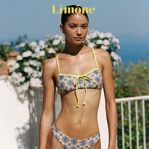 Limone吊带沙滩海边度假分体泳衣