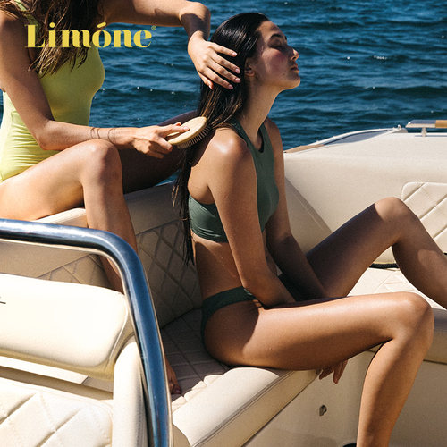 Liomone夏季新款圆领分体泳衣女