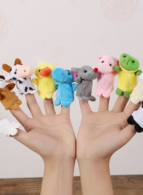 Hand Finger Puppet Kawaii Animal Plush Doll Educational Baby