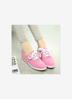 women flat canvas shoes casual sneaker Size 42 帆布女鞋单鞋