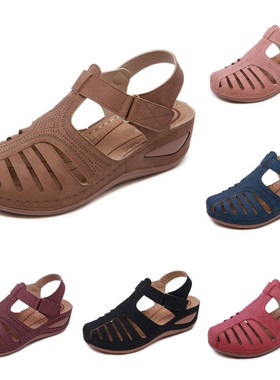 Women Sandals Summer Shoes Woman Plus Size 44 Wedges大码凉鞋