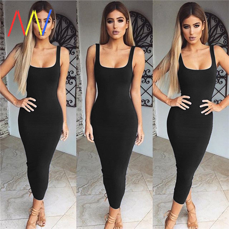 Sexy women long slip dress sling dresses party bodycon lady图片