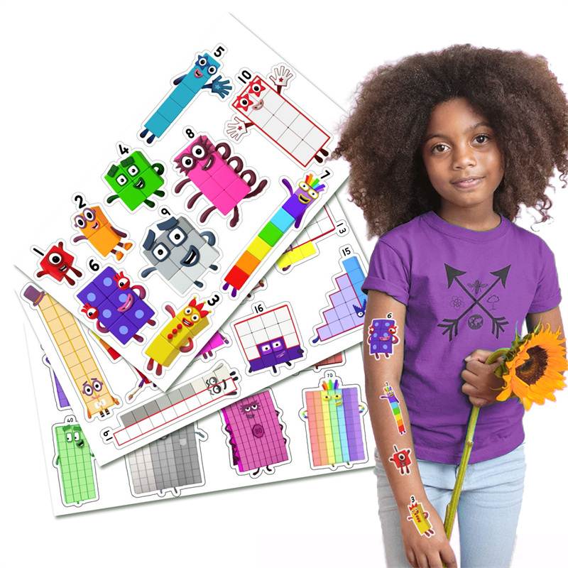 1/3pcs Numberblocks Stickers Cartoon Anime Kids Toys Number