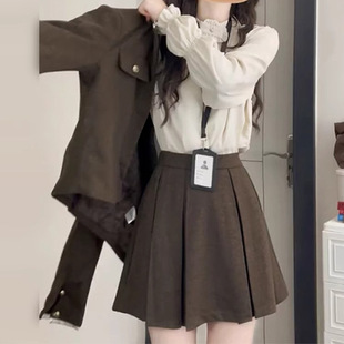 2025夏天新款小香风连衣裙子女春秋季韩系小个子穿搭一整套装短裙