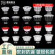 一次性美式 圆形1100打包盒外卖餐盒商用透明饭盒塑料625黑色凸盖