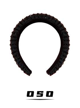 高级感压发明星同款宽边黑色高颅顶发箍网红2025年新款发饰头箍女