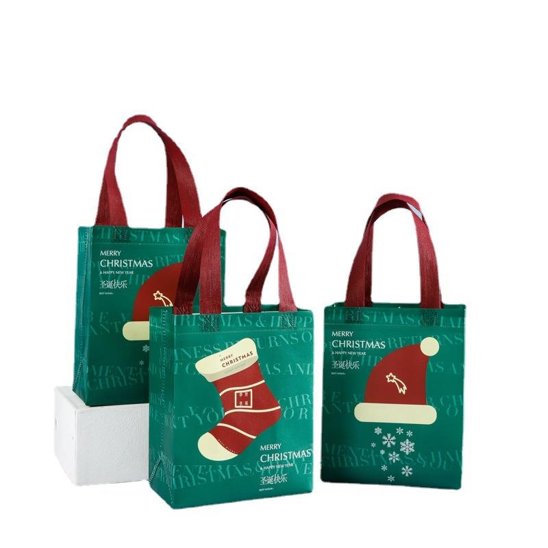 圣诞包装盒礼品袋小礼物袋打包礼物手提袋子无纺布袋定制儿童