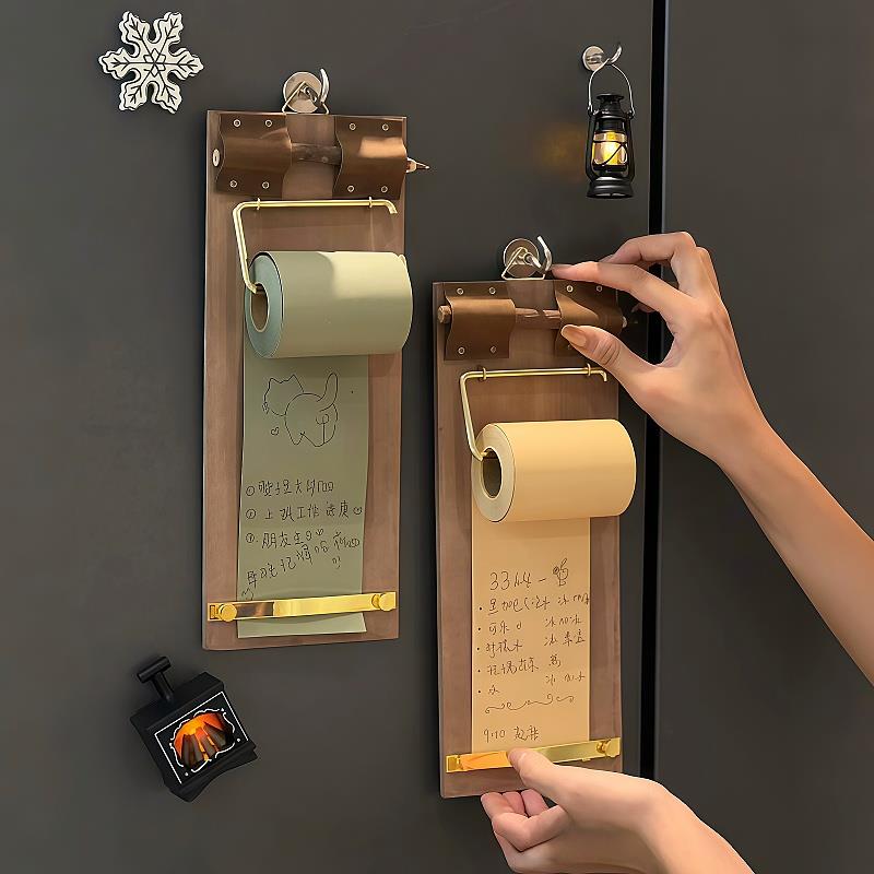 木质复古便签夹票据收纳