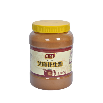 明轩芝麻花生酱火锅蘸料热干面专用凉拌面调味酱麻汁1kg瓶装家用