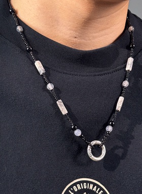 平安扣项链男款情侣轻奢小众男士日常百搭学生党独特2025新款项链