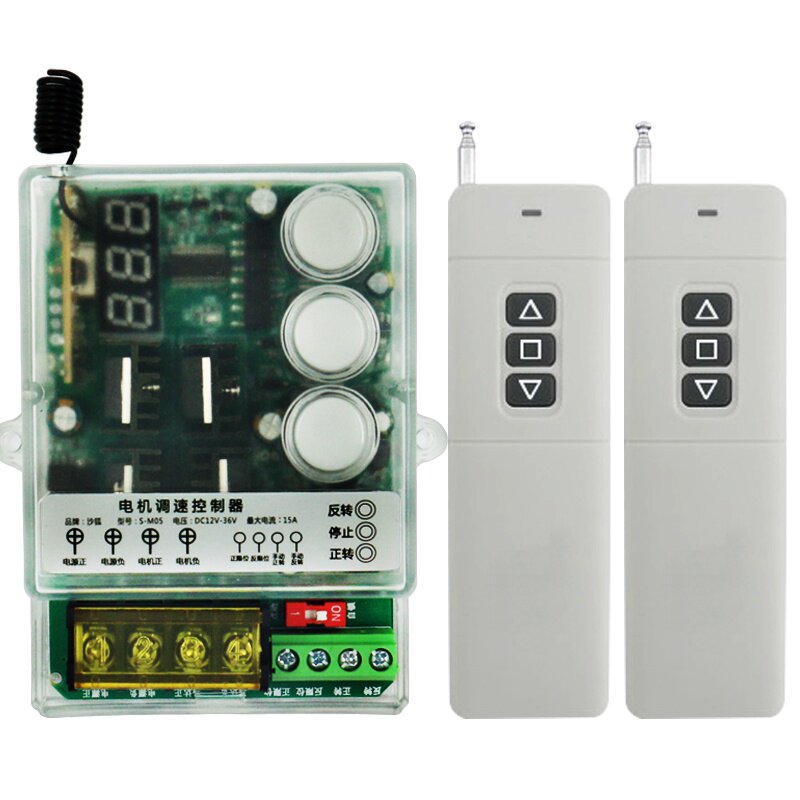 控遥直关l程制遥控机转速器调流电关控反档开正制12v24行开控高u.