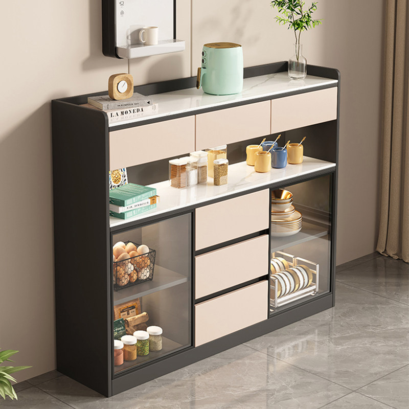 实木可定制岩板餐边柜靠墙一体储物柜客厅茶水柜家用厨房置物柜子,住宅家具,餐边柜,淘宝优惠券,粉丝福利购,淘宝优惠卷