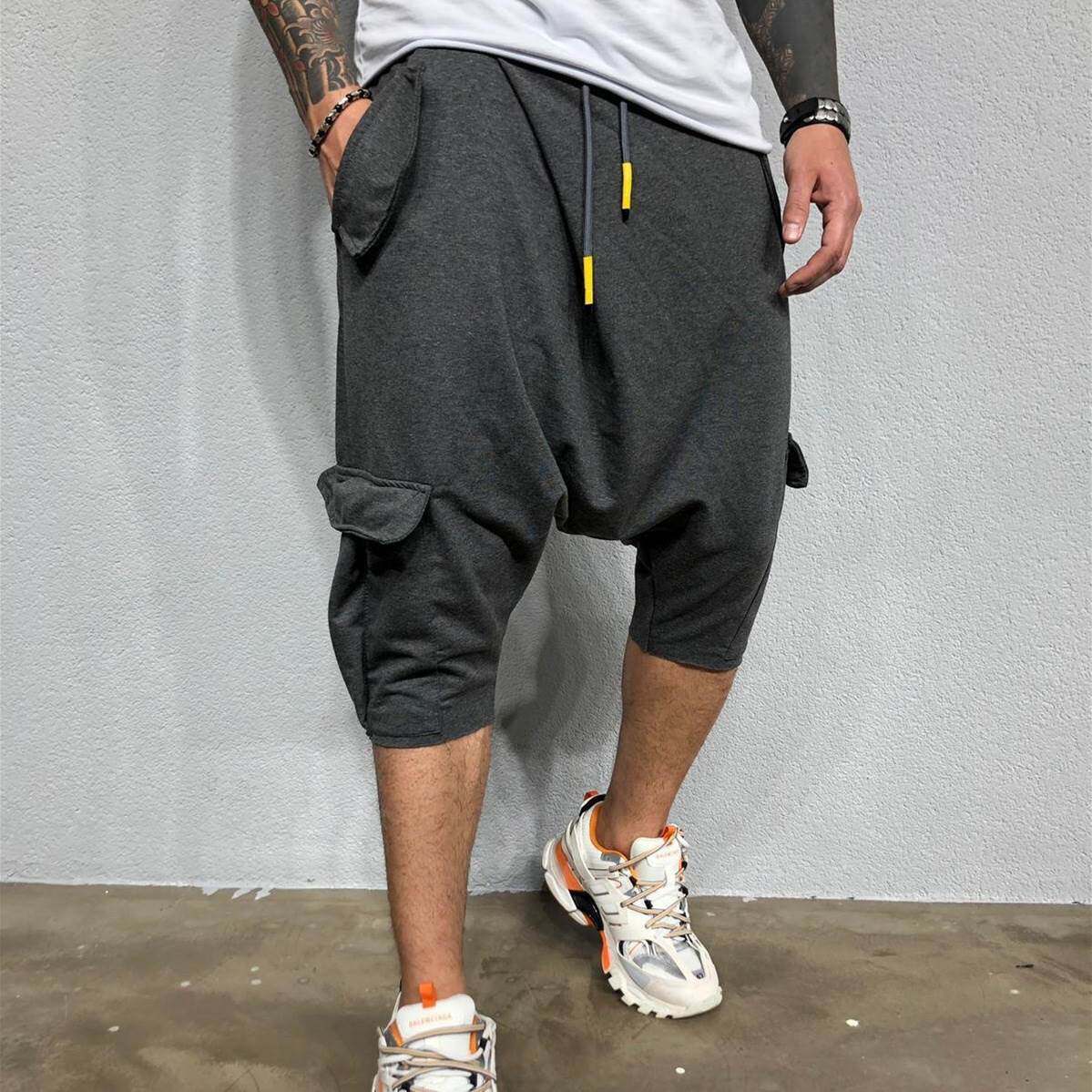 Harem Pants Men Summer Loose Hip Hop Trousers 嘻哈哈伦七分裤