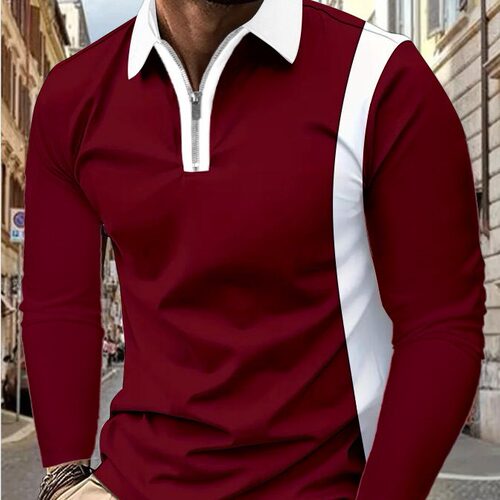 menclothes男装长袖拼