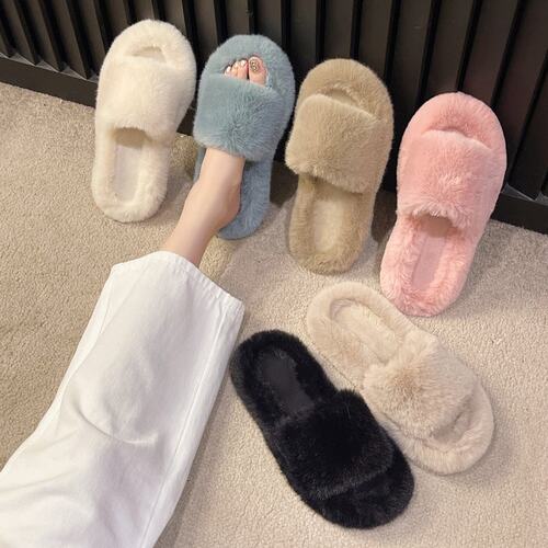 shoeswomen仙女风毛毛拖