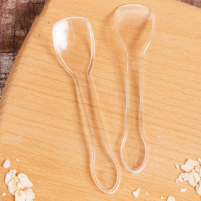 一次性塑料透明小勺甜品勺