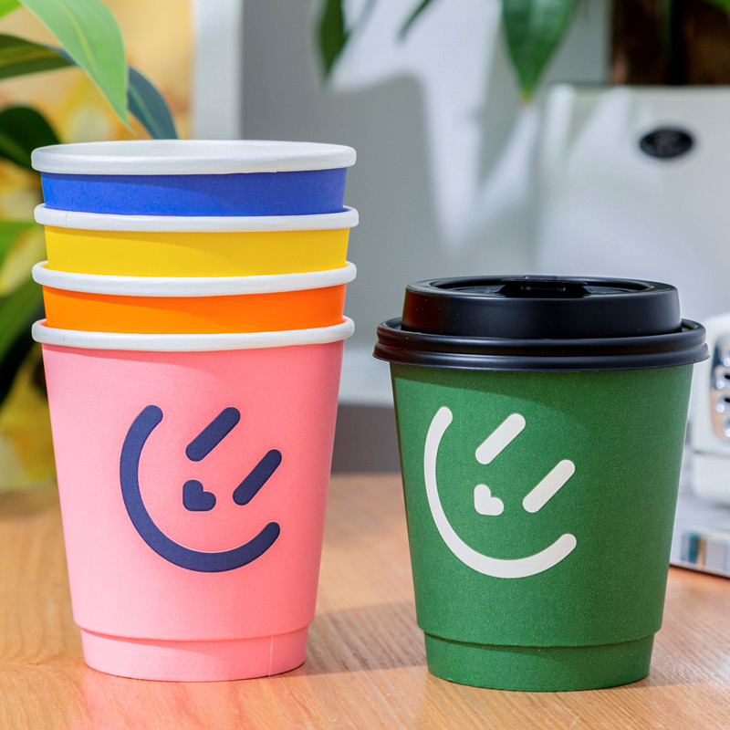 一次性纸杯中空隔热外卖打包