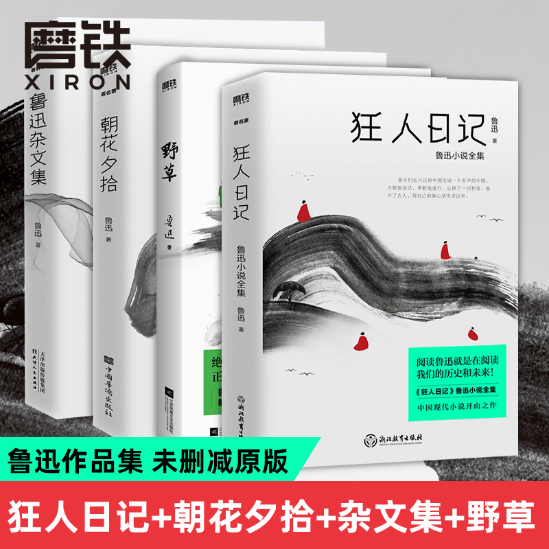 鲁迅作品集精选4册套装磨铁官方