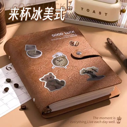 高颜值超厚软皮活页本可拆卸B5活页笔记本复古皮面不硌手厚本子日记本牛皮超软外壳记事本线圈本A5手帐本