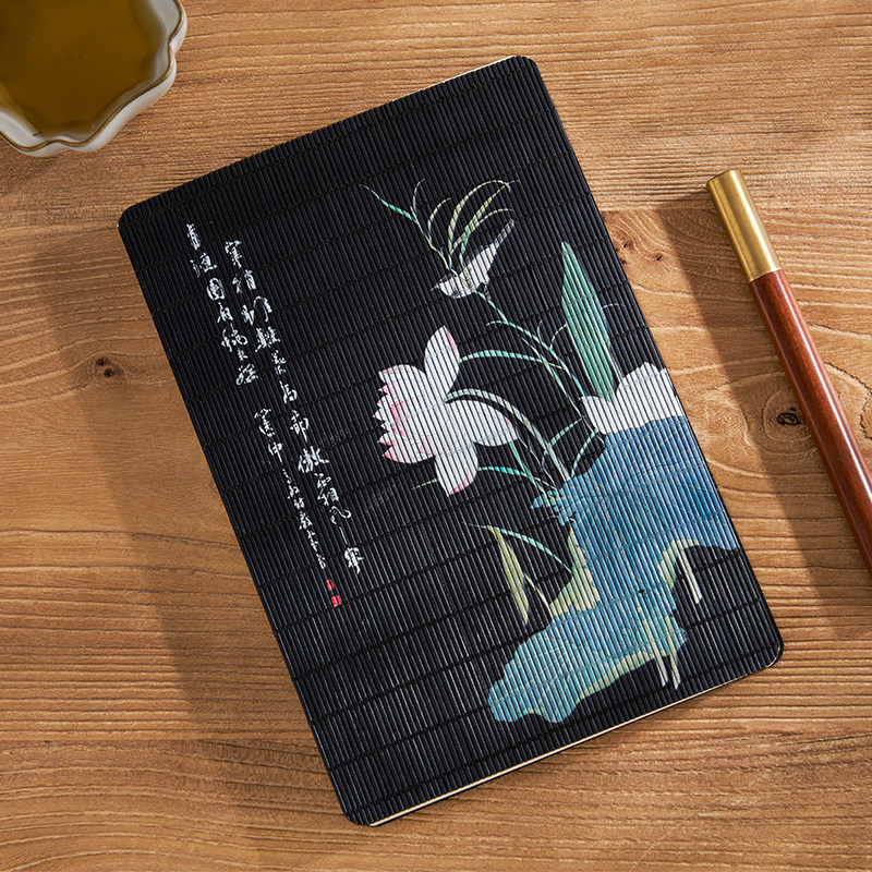 a5竹席笔记本本子定制可印logo商务办公2025新款创意个性高