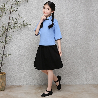 六一儿童民国风学生装五