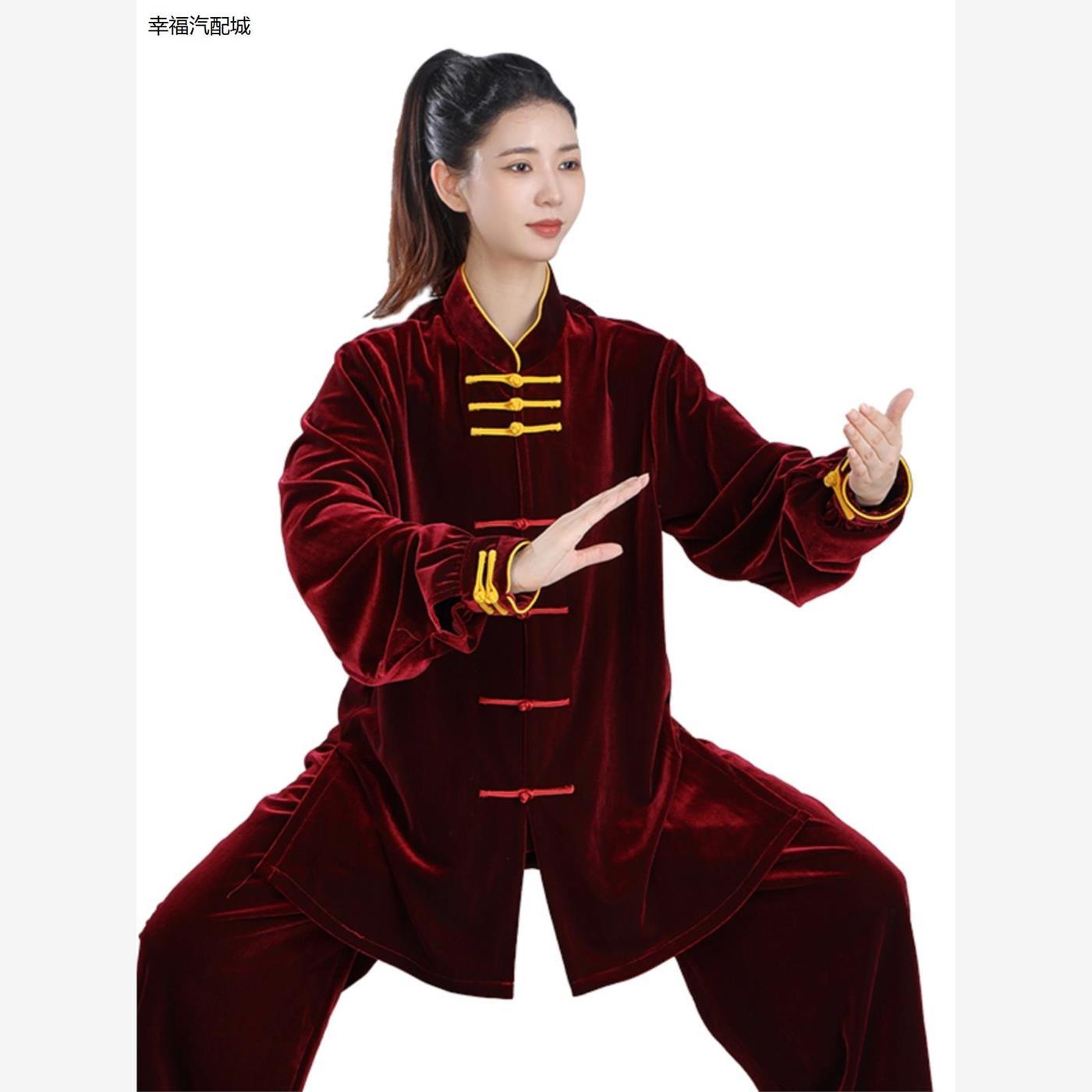 太极拳服女新款南韩绒联