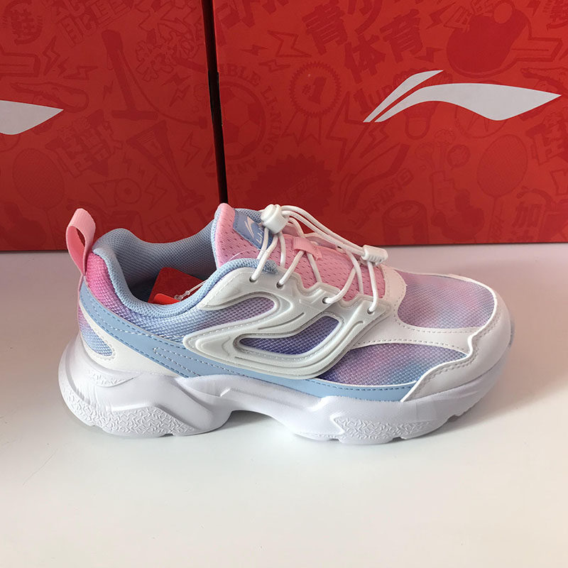 李宁童鞋运动鞋男童女童2022春季专柜新款网面轻便时尚休闲鞋低帮