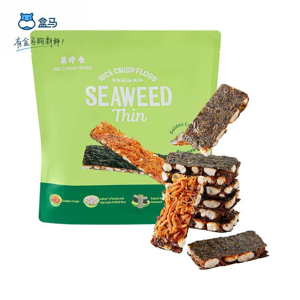 盒马美珍香米酥肉松海苔片60g酥脆可口非油炸健康休闲零食小吃