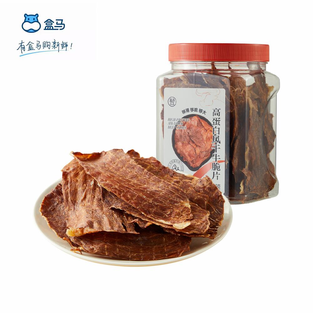 盒马高蛋白风干牛脆片100g