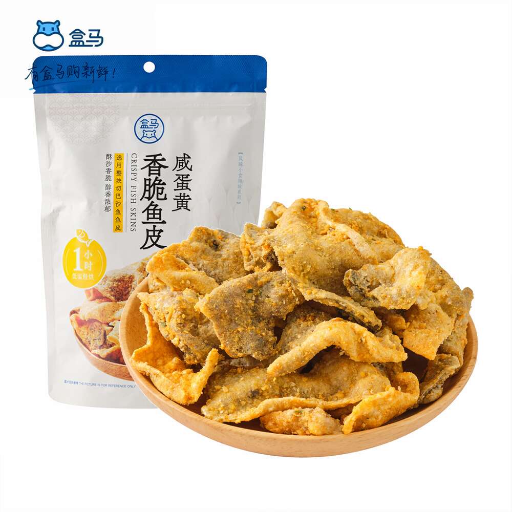 盒马咸蛋黄香脆鱼皮80g