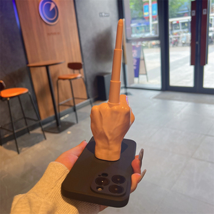 搞怪伸缩竖中指适用苹果16promax手机壳15创意iphone17promax离谱14plus有趣的12特别13抽象搞笑炸裂夸张神经