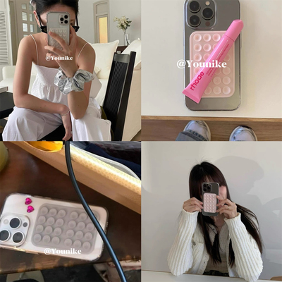 适用vivo韩国博主同款吸盘手机壳