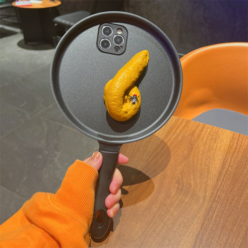 恶搞怪便便平底锅手机壳适用小米