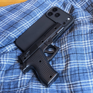 恶搞黑色手枪式适用iqoo15手机壳13整蛊z10turbo+小众z10x创意z11turbo帅气neo11酷飒10pro男9欧美潮牌软壳女