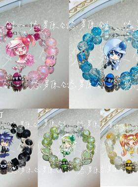 原创守护甜心蛋手镯DIY琉璃珠手串记忆钢圈款可调节大小闺蜜礼物