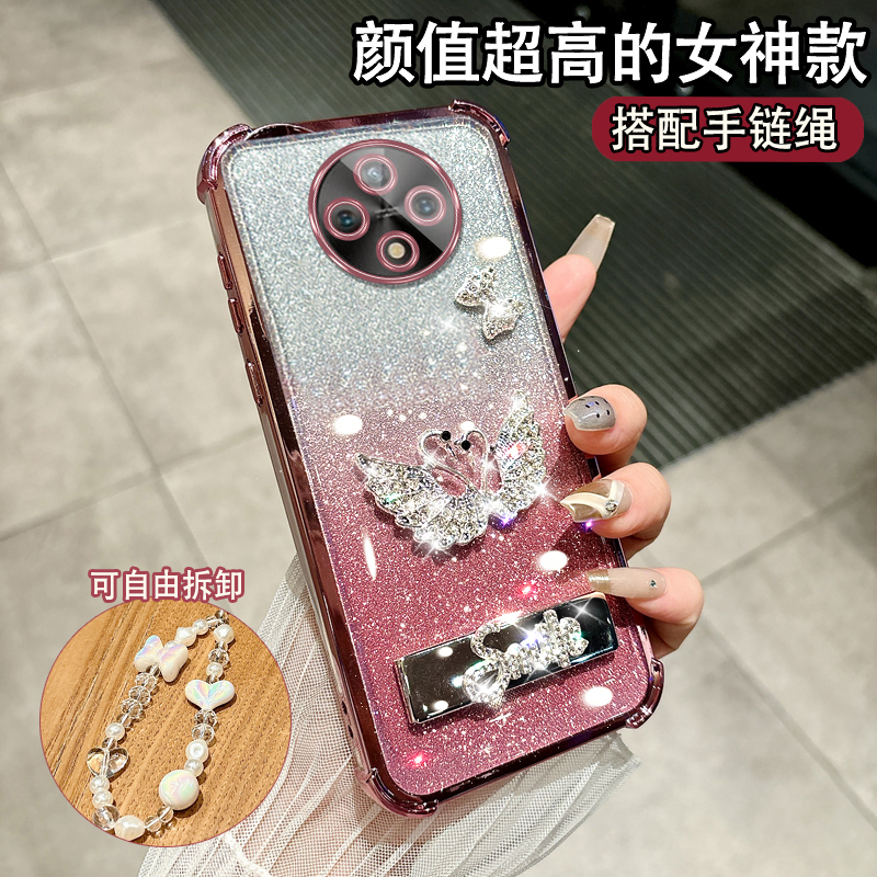 适用于OPPOA3高颜值女款镶钻软壳