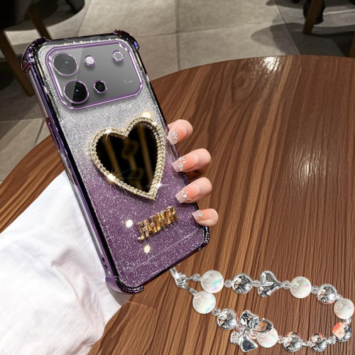 适用于vivos60手机壳镶钻化妆镜