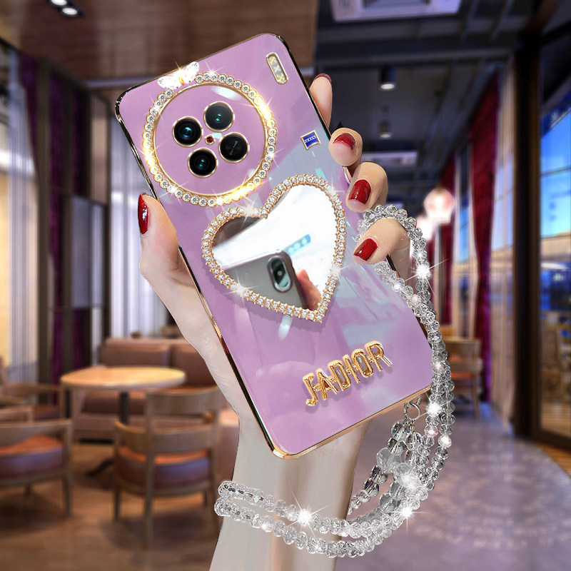 vivoX90硅胶时尚个性镜面保护套