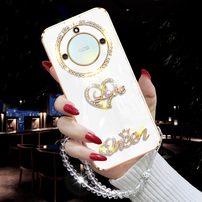 适用于华为荣耀X40手机壳高级感个性小众电镀直边女心款HonorX40全包镜头防摔硅胶软壳x4o时尚手链超薄保护套,3C数码配件,手机保护套/壳,淘宝优惠券,粉丝福利购,淘宝优惠卷