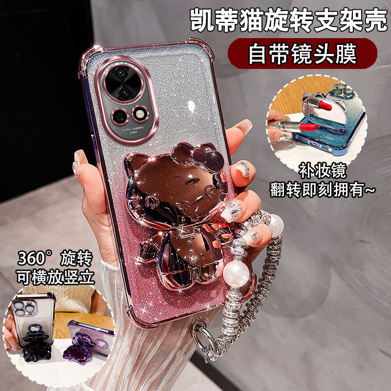 适用华为Nova12手机壳11Ultra高级感水钻镜子10渐变闪粉9/8Pro网红超火女款7se轻奢气质mate60带挂绳50保护套