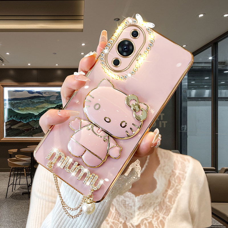 适用于华为nova12活力版手机壳高颜值新款带支架防摔FIN-AL60全包镜头超薄硅胶软壳nove12活力版带镜子保护套